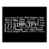 Motivational Word Cloud On Black