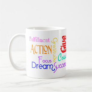 Motivational Word Collage Mug