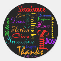 Motivational Word Collage Stickers