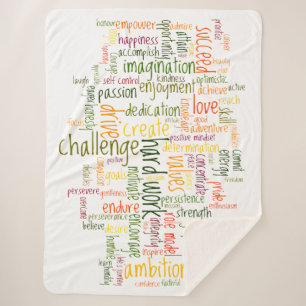 Motivational Words #2 positive encouragement Sherpa Blanket