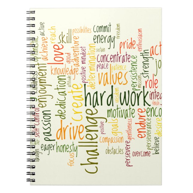 Motivational Words #2 positive placebo effect Notebook (Front)