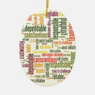 Motivational Words #4 positive values Ceramic Tree Decoration