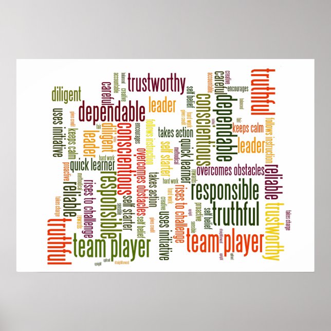 Motivational Words #4 positive values Poster (Front)