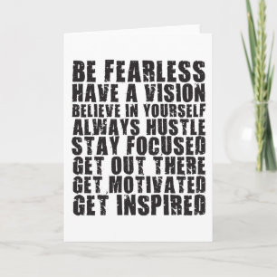 Motivational Words - Be Fearless. Have a Vision Card