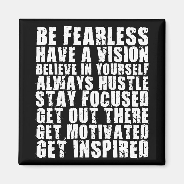 Motivational Words - Be Fearless. Have a Vision Magnet (Front)