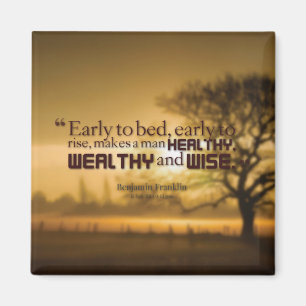 Motivational Words - Benjamin Franklin Quote Magnet