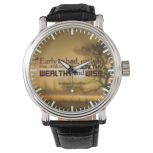Motivational Words - Benjamin Franklin Quote Watch