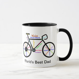 Motivational Words Bike, Cycle Best Dad Mug