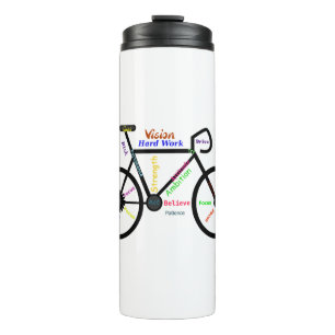 Motivational Words, Biking, Cycling, Bike Men's Thermal Tumbler