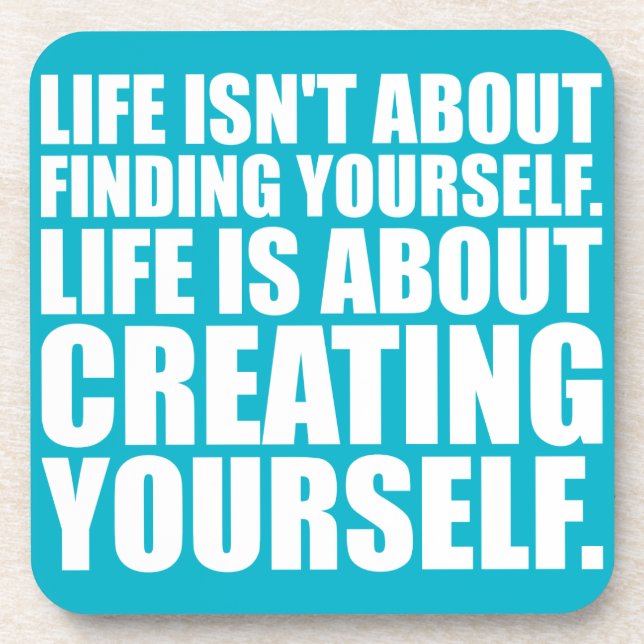 Motivational Words - Create Yourself Coaster (Front)