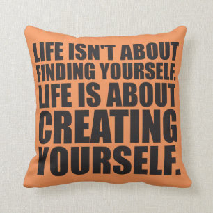 Motivational Words - Create Yourself Cushion