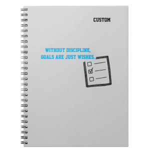Motivational words - Discipline, Notebook