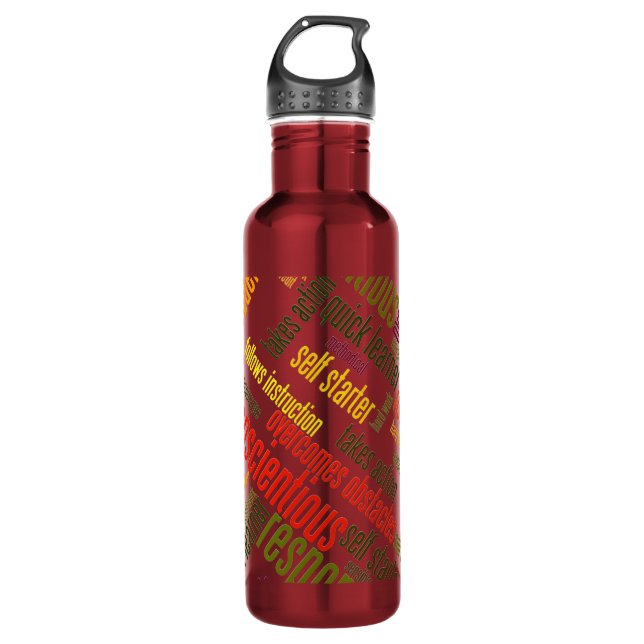 Motivational Words encourage positive values 710 Ml Water Bottle (Front)