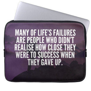 Motivational Words - Failure and Success Laptop Sleeve