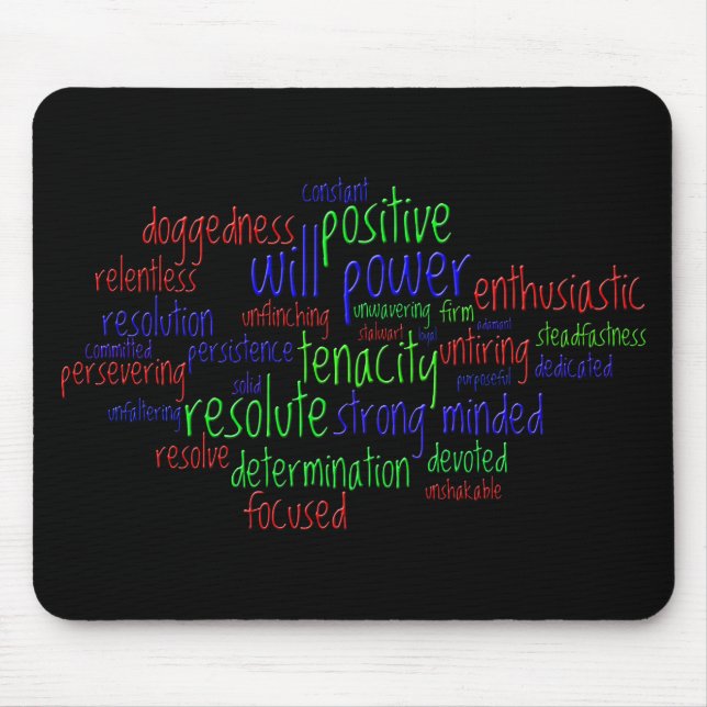 Motivational Words for New Year, Positive Attitude Mouse Mat (Front)