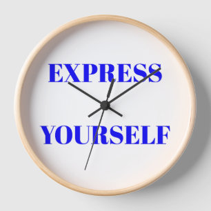 Motivational words ideal inspirational cute design clock