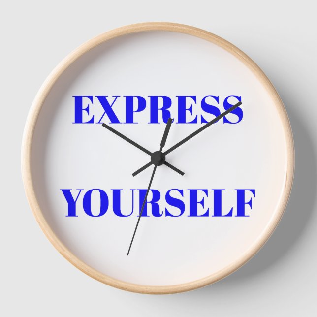 Motivational words ideal inspirational cute design clock (Front)