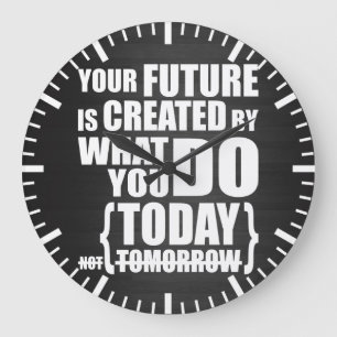 Motivational Words Large Clock