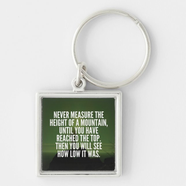Motivational Words - Mountain Key Ring (Front)
