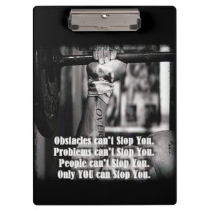 Motivational Words - Obstacles Can't Stop You Clipboard