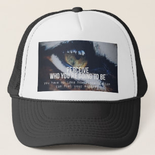Motivational Words - Perceive and Visualise Trucker Hat
