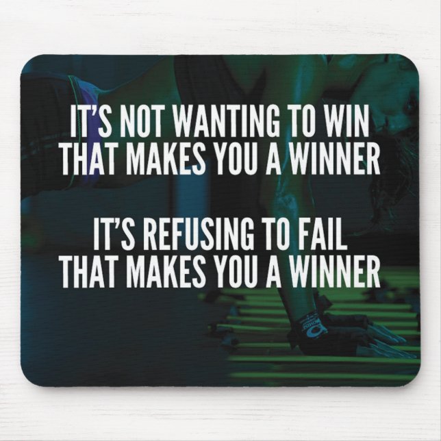 Motivational Words - Refuse To Fail - Workout Mouse Mat (Front)