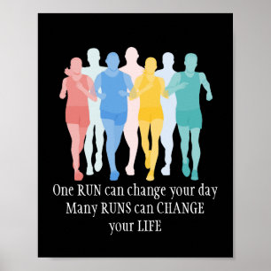 Motivational Words, Running Life Changing Poster
