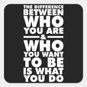 Motivational Words Square Sticker