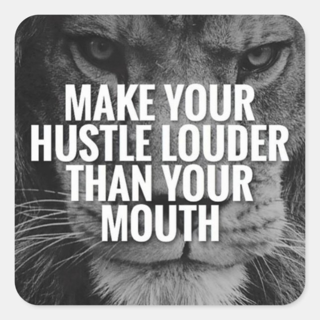 Motivational Words Square Sticker (Front)