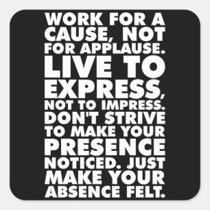 Motivational Words Square Sticker