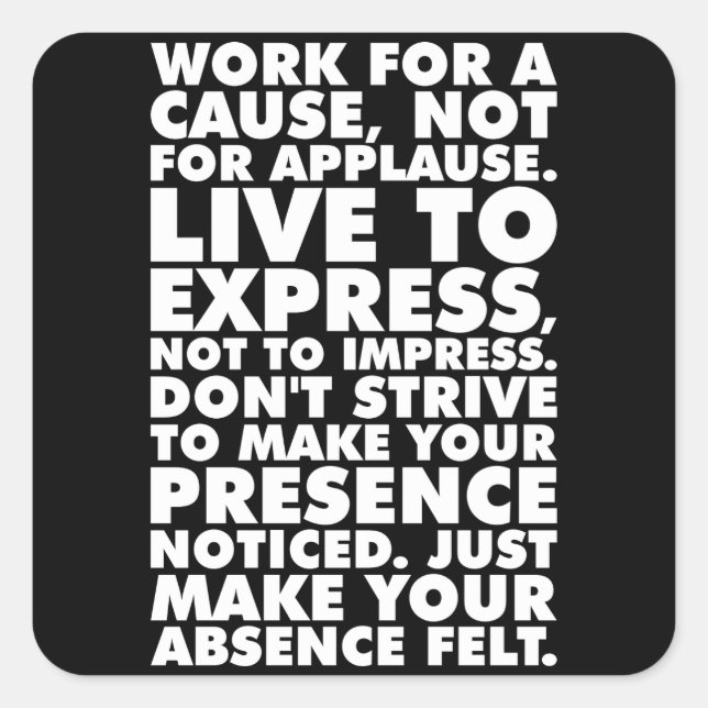 Motivational Words Square Sticker (Front)