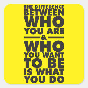 Motivational Words Square Sticker