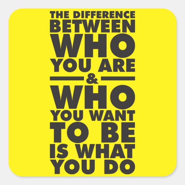 Motivational Words Square Sticker (Front)