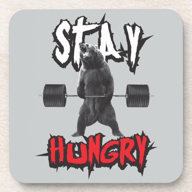 Motivational Words - Stay Hungry Coaster (Front)