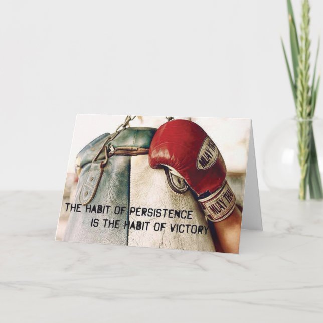 Motivational Words - The Habit of Persistence Card (Front)