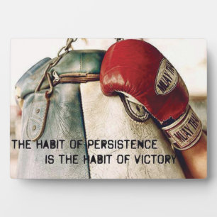 Motivational Words - The Habit of Persistence Plaque