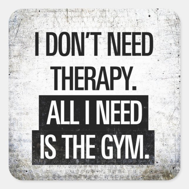 Motivational Words - Workout Square Sticker (Front)