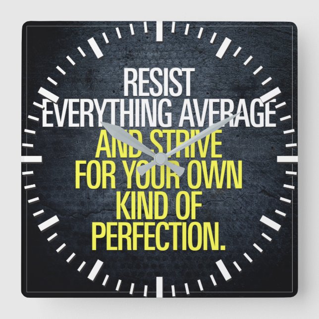 Motivational Words - Workout Square Wall Clock (Front)