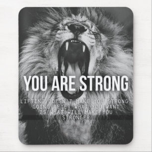Motivational Words - You Are Strong Mouse Mat