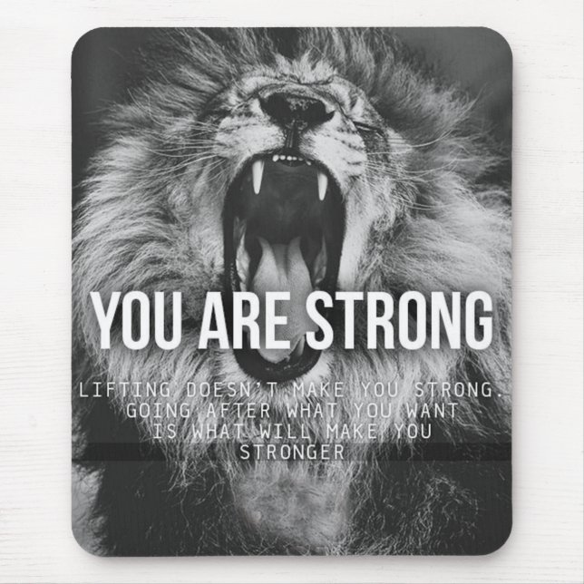 Motivational Words - You Are Strong Mouse Mat (Front)