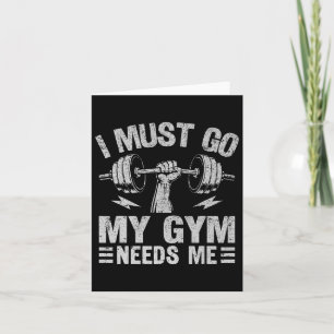 Motivational Workout Fitness Bodybuilding Training Card