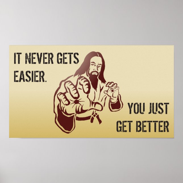 Motivational Workout Karate Quote Poster (Front)