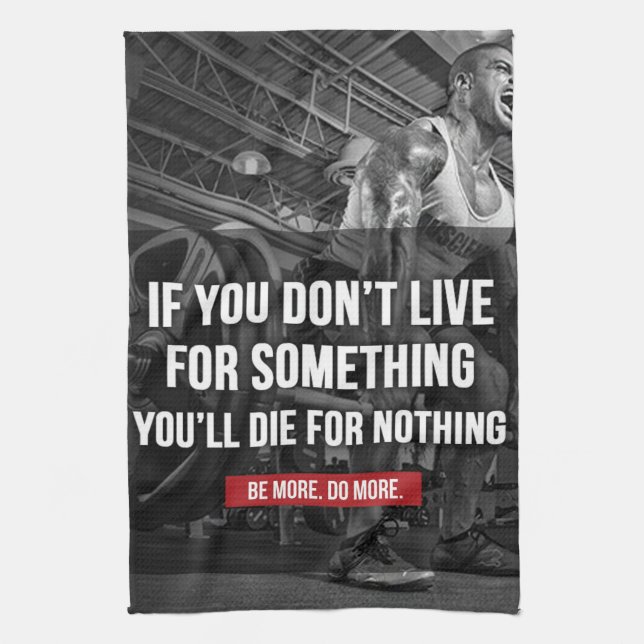 Motivational Workout Words Tea Towel (Vertical)