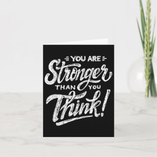 Motivational You Are Stronger Than You Think Sport Card