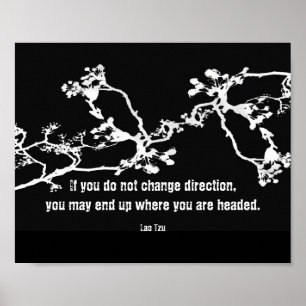 motivational zen quote poster black and white