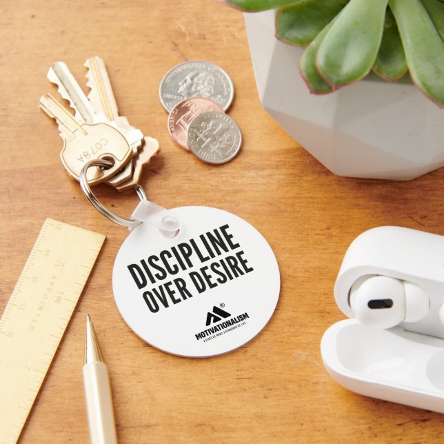 MOTIVATIONALISM© DISCIPLINE_Button sleutelhanger Key Ring (Desk)