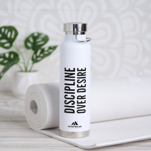 MOTIVATIONALISM© Discipline Over Desire_ Water Bottle