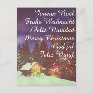 Motive for Christmas winters wonderland Holiday Postcard