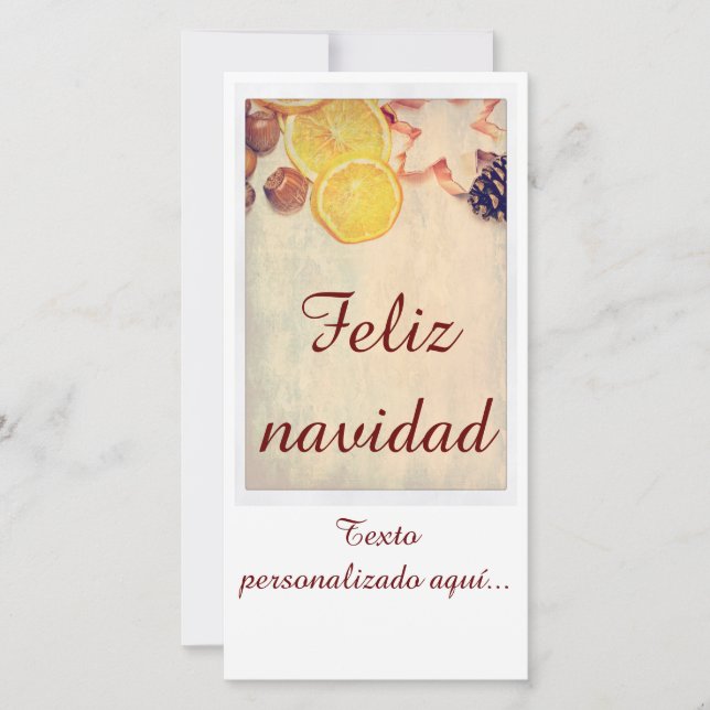 Motive for Christmas with fruits… Holiday Card (Front)