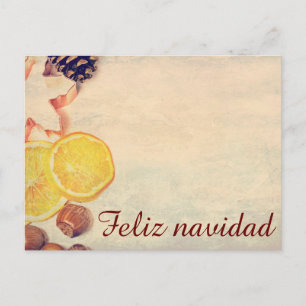 Motive for Christmas with fruits… Holiday Postcard
